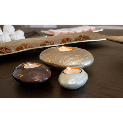 8x6.5x3.5 cm white aluminum candlestick