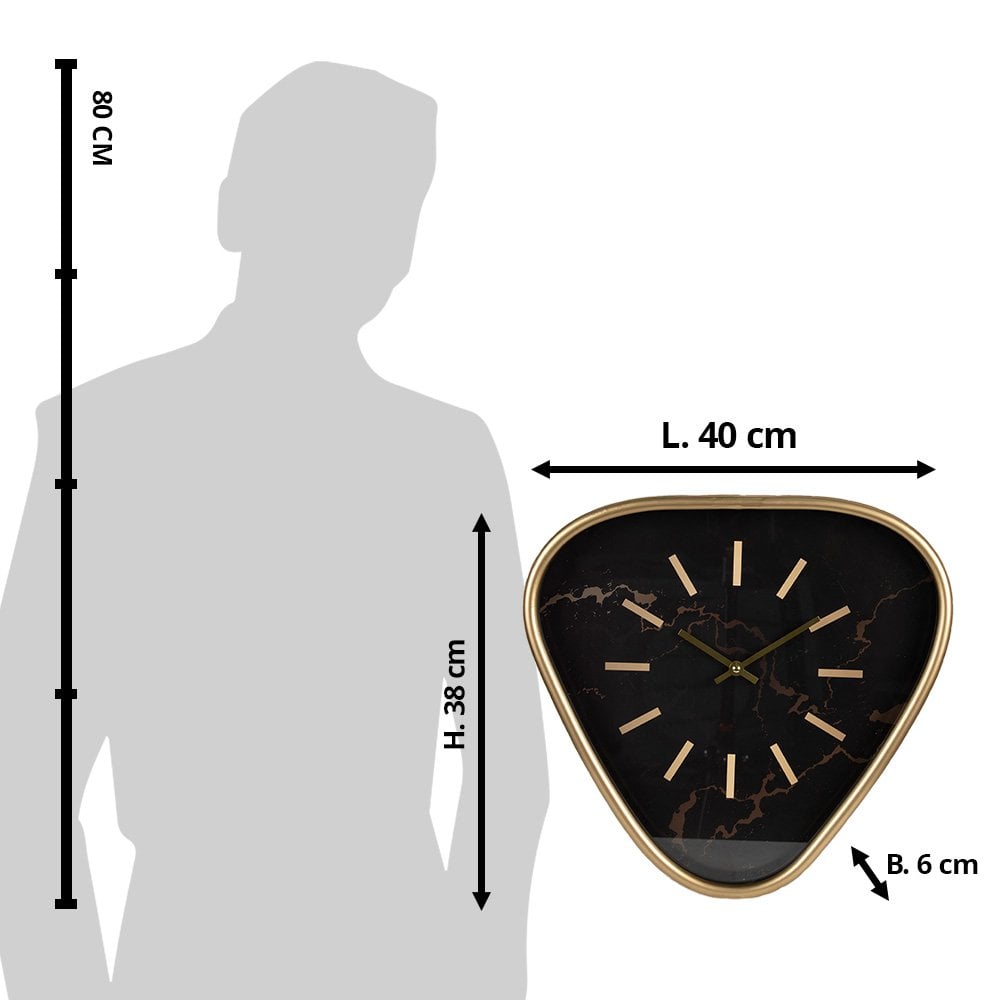 Wandklok 38 cm Bruin IJzer Muurklok