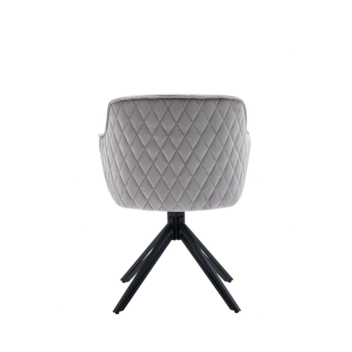 Fauteuil lichtgrijs fluweel draaibaar 360°