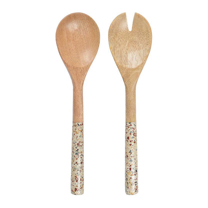 Salade bestek marmer 27x5x2 cm