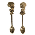 Spoons Set of 2 12 cm Gold-colored Metal Kids Teaspoons