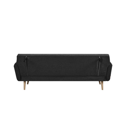 Slaapbank 212x85x79 cm zwart massief berkenhout