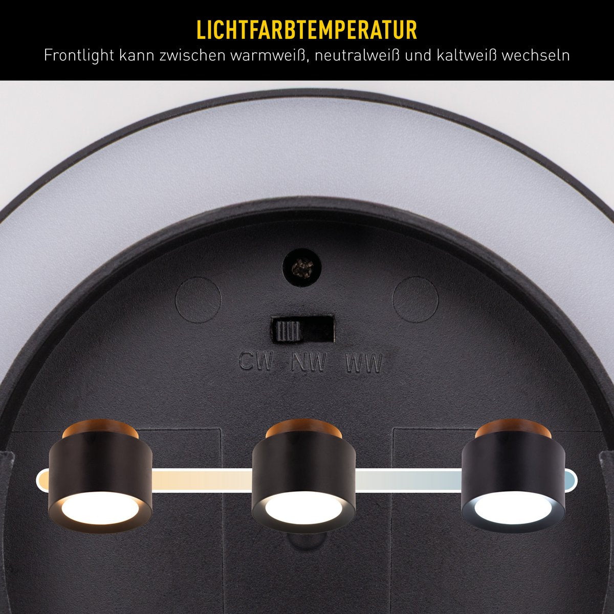 LED spot 14 cm zwart kunststof