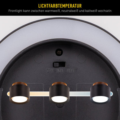LED spot 14 cm zwart kunststof