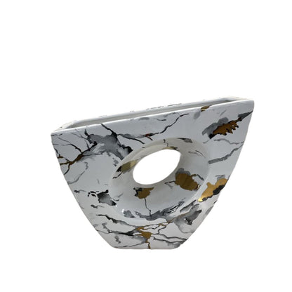 Vaas keramiek 23x19x10 cm goud