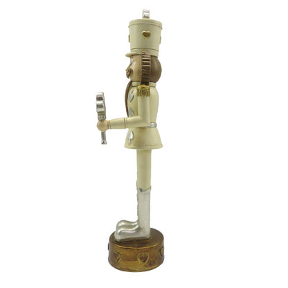 Notenkraker beeld 24 cm beige bruin kunststof