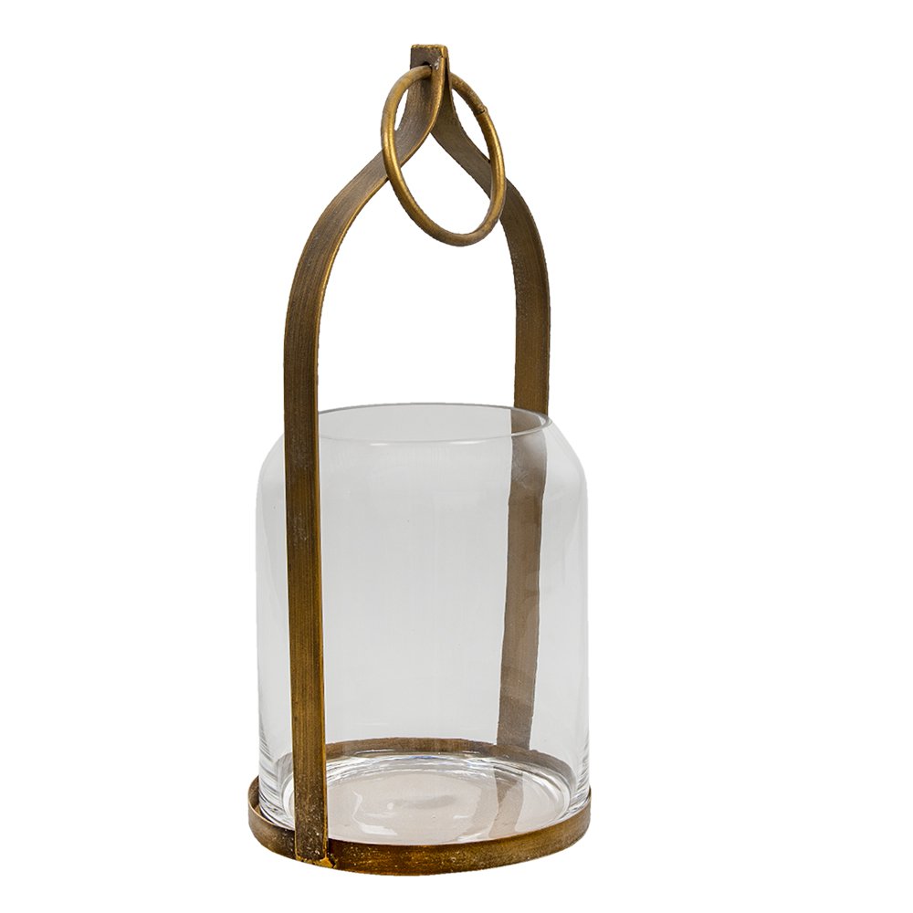 Lantern 22x21x43 cm Copper-colored Metal Candle holder