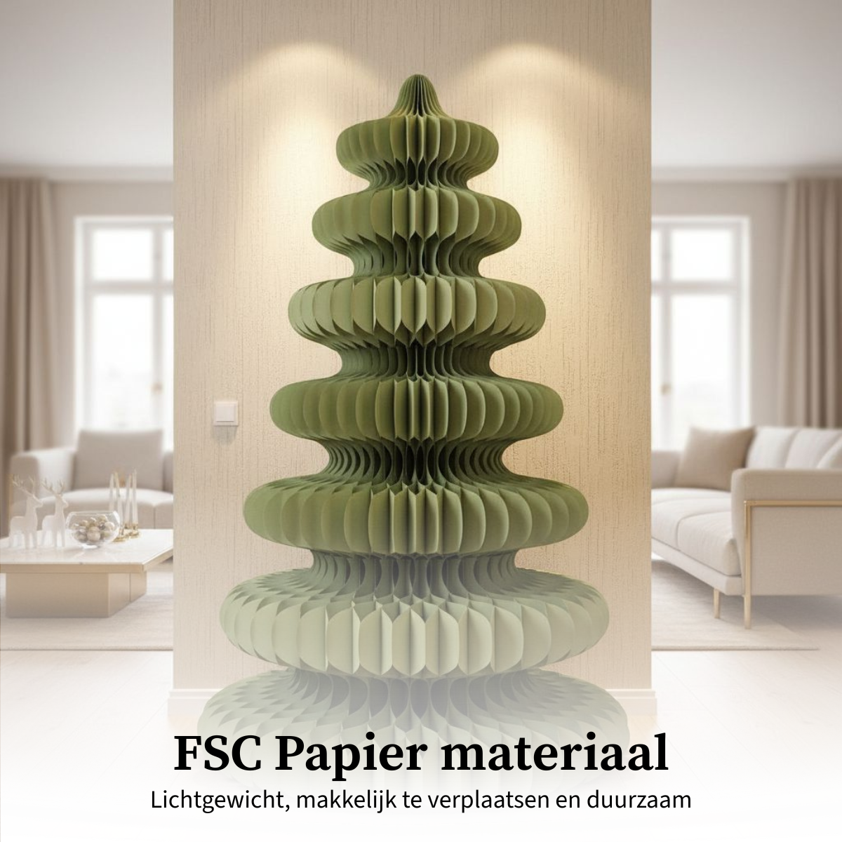 Kerstboom papier 212 cm groen