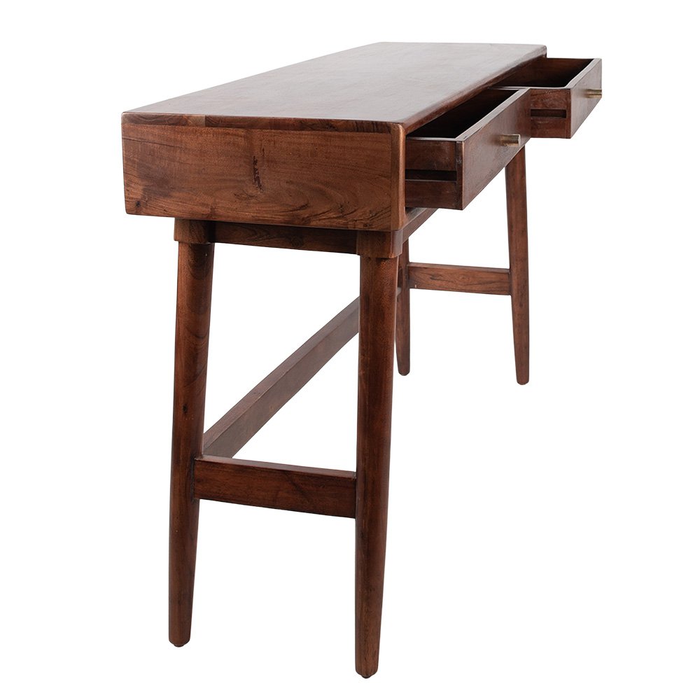Bureautafel hout bruin 122x41x82 cm