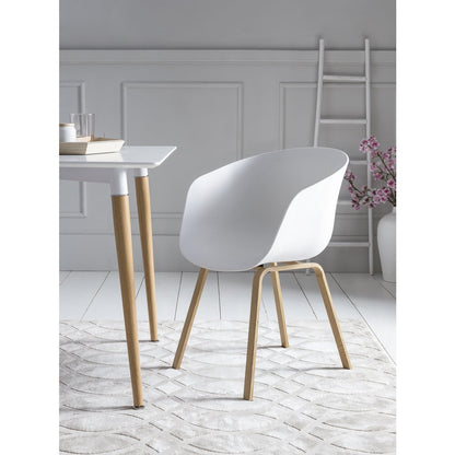 Eetkamerstoel 54x77x54 cm wit set van 2