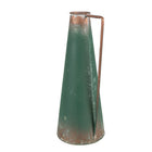 Decoratie kan 14x12x31 cm groen metaal