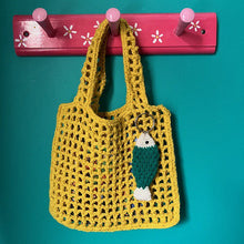 Luna Leena Keychain Fish Green Organic Cotton Nepal