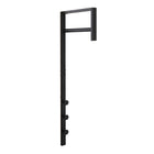 Kledingrek 30x82 cm metaal zwart
