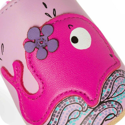 Babyslofjes zacht leer walvis