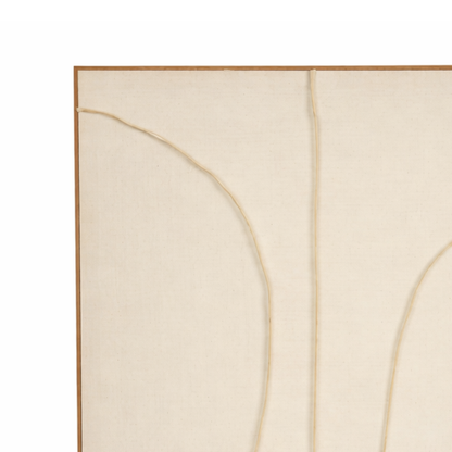 Wanddecoratie 100x80x3.5 cm beige polyester
