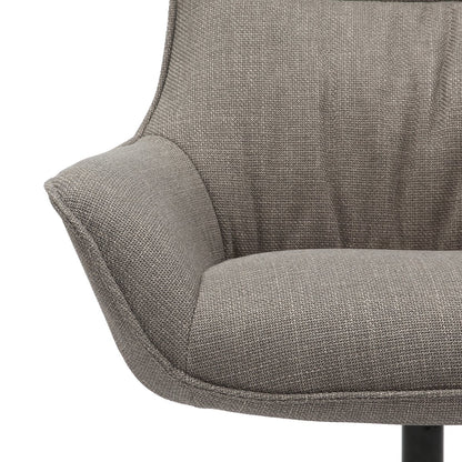 Fauteuil structuurstof taupe 85x83x103 cm