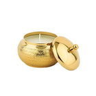 Kaars rond goud 10x10x10 cm
