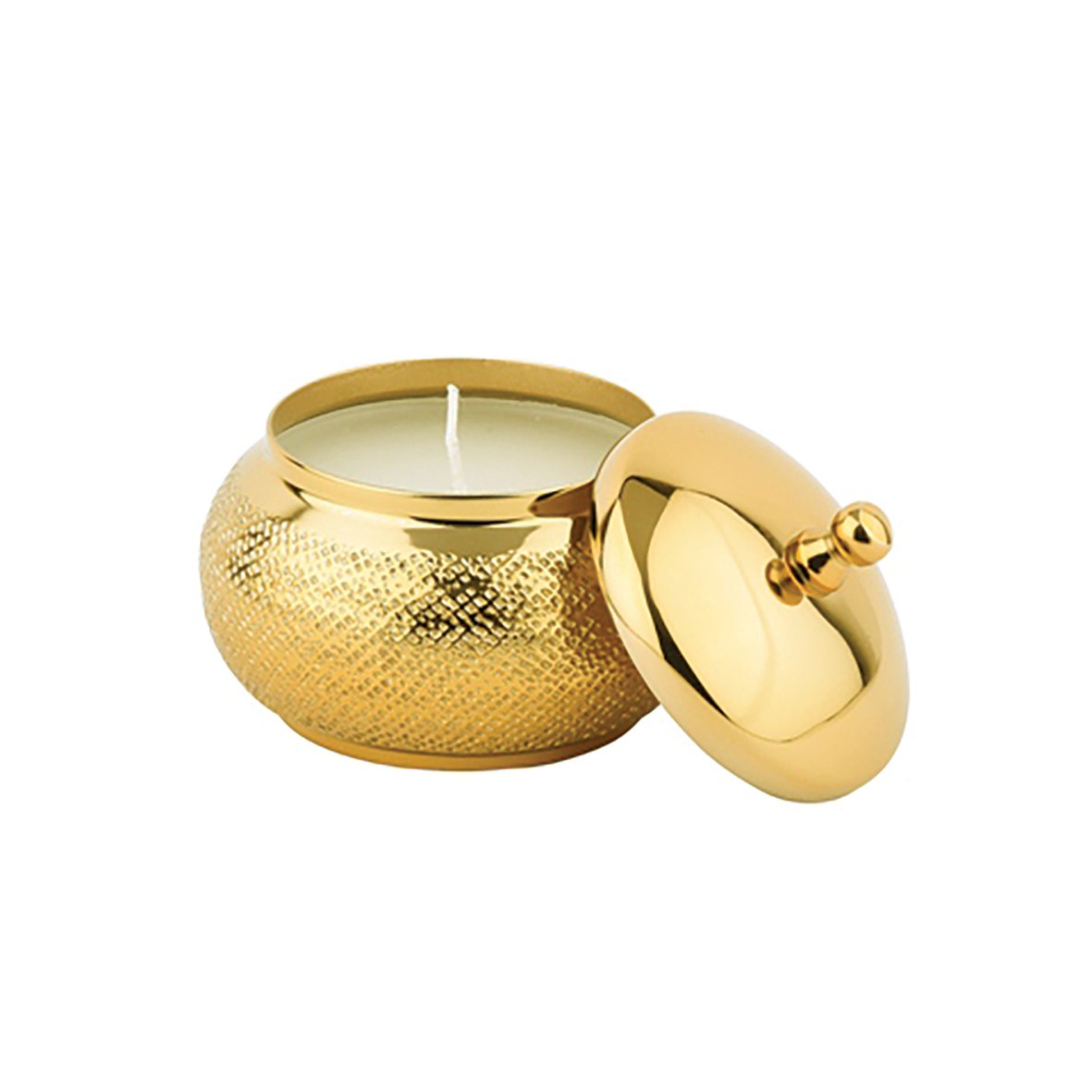 Kaars rond goud 10x10x10 cm
