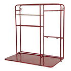 Wall Shelf 59x33x63 cm Red Iron Bottle Rack