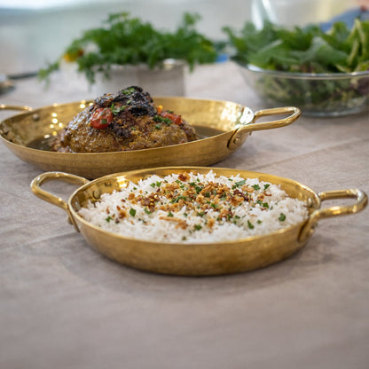 Gold oval saucepan 25x18.5x4cm