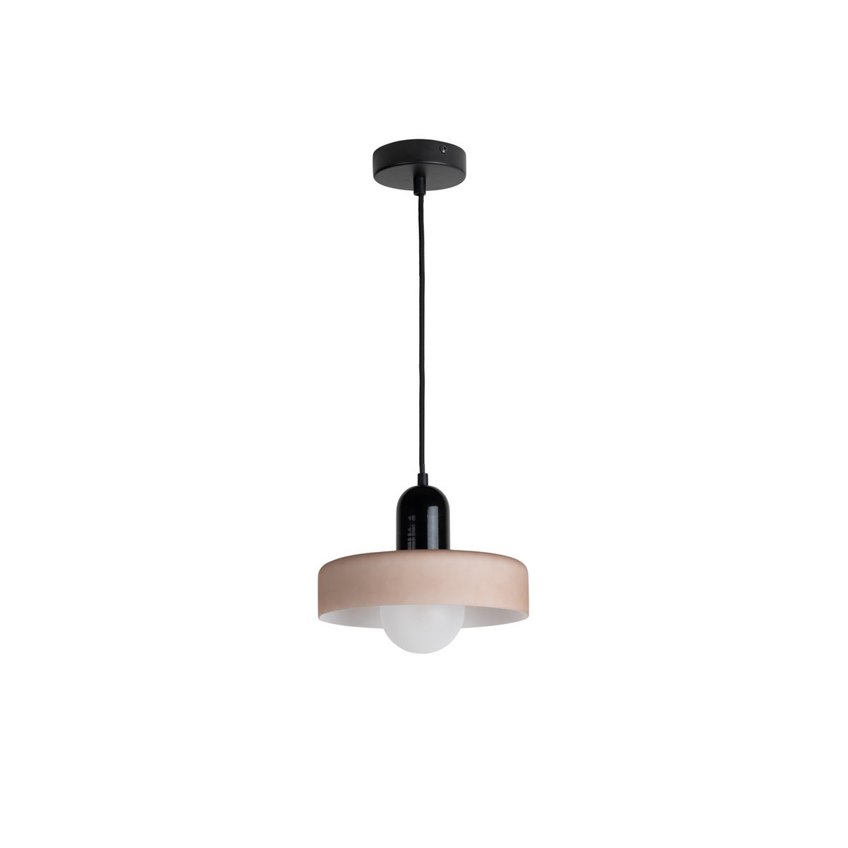 Hanglamp glas 25 cm mat zwart