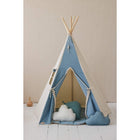 Tipi speeltent met pompons en mattenset