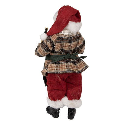 Kerstman decoratie 16x8x28 cm rood groen