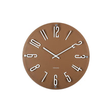 Wandklok 40 cm bruin melamine