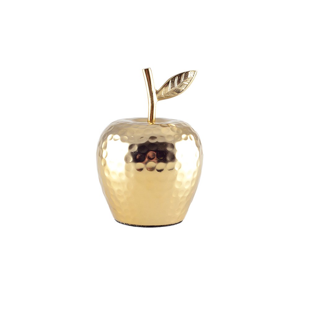 Gold decorative apple 11x11x15cm