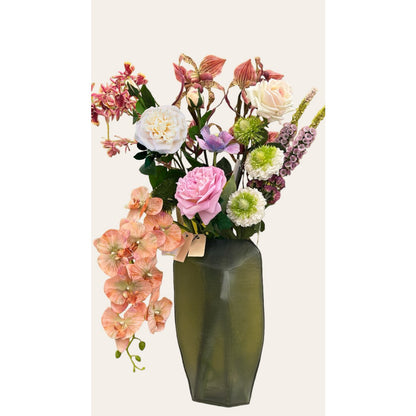 QMF Hand Touch Rose 65cm WIT 2PCS