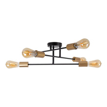 Ceiling lamp Modo Six Flames Metal Black E27 54.5 cm