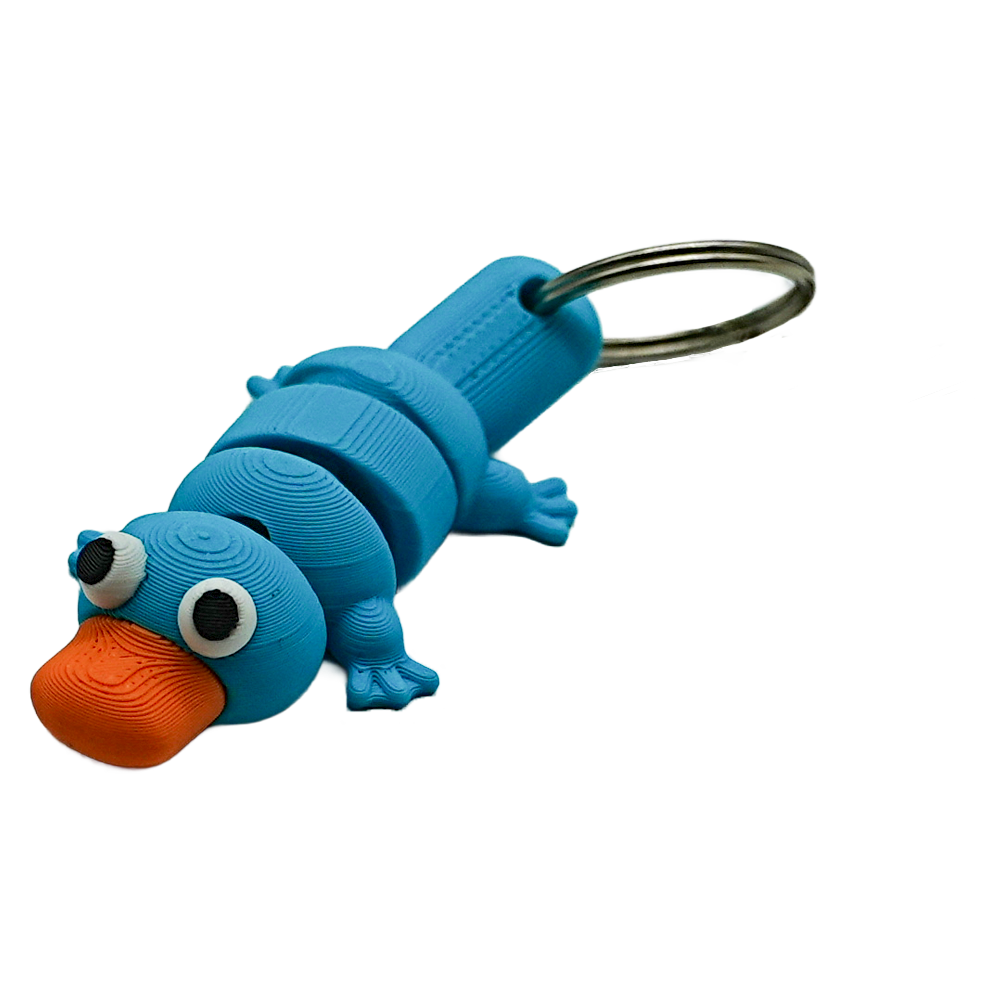 Sleutelhanger Perry vogelbekdier zwart PLA