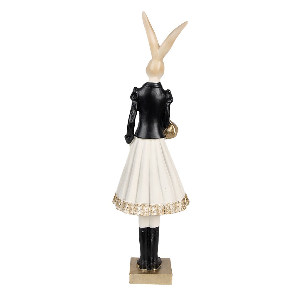 Konijn beeld 32 cm bruin polyresin
