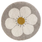 Bohemian Daisy beige round children's rug