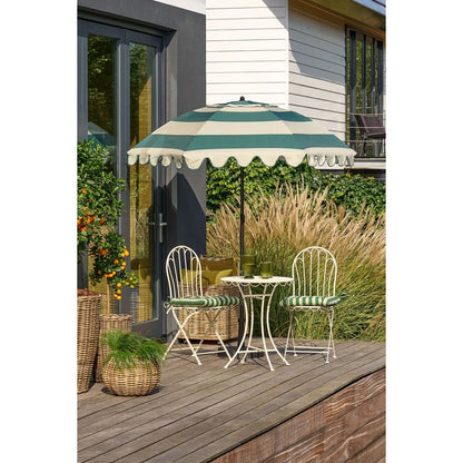 Parasol groen gestreept Ø195 cm