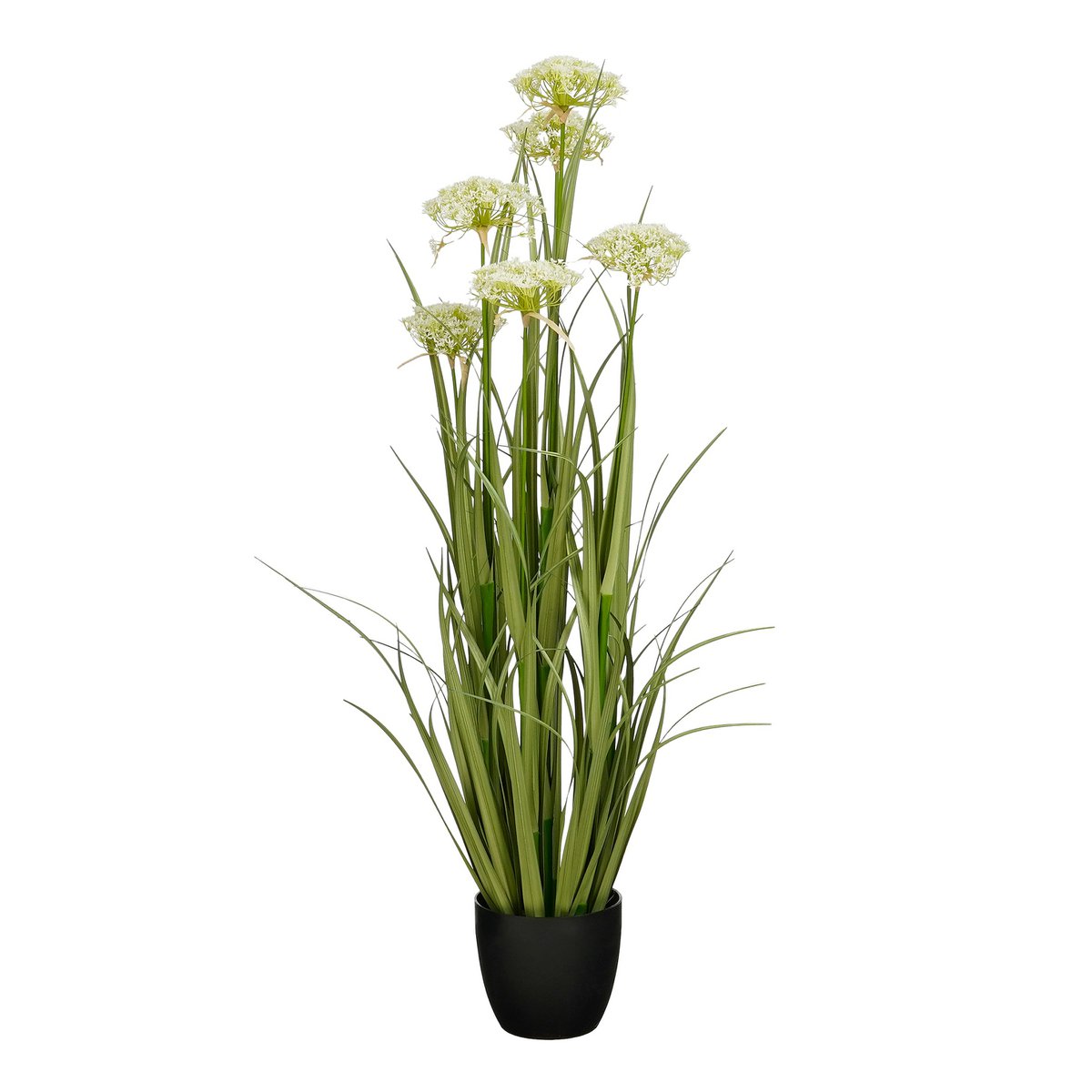 Kunstplant siergras 120 cm groen wit