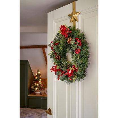 Kerstkrans 40 cm rood