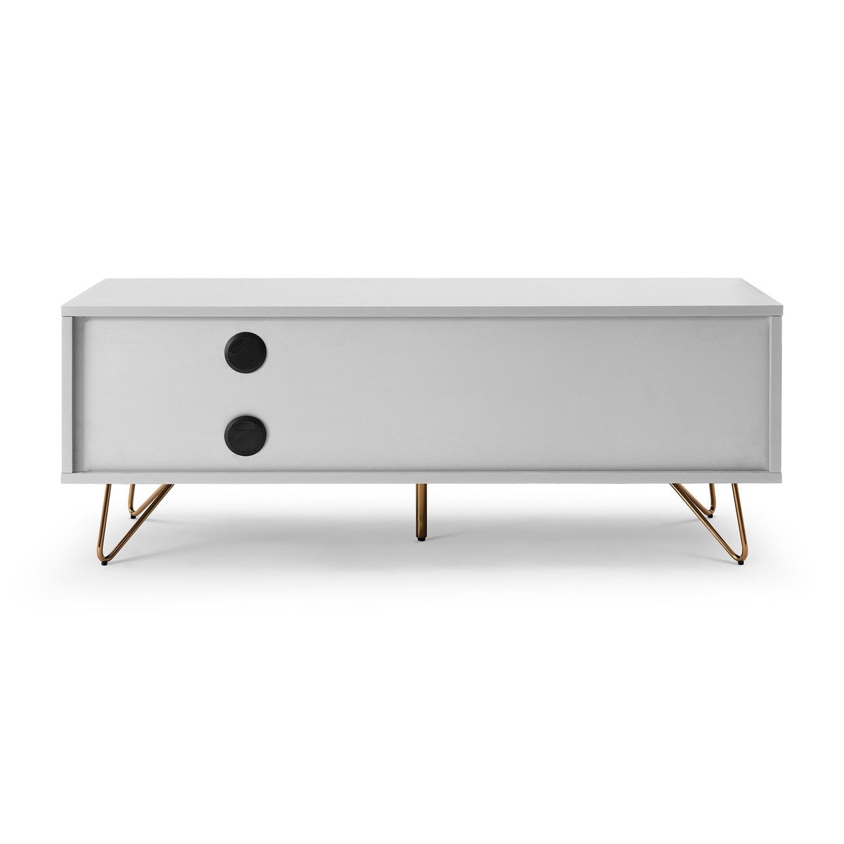 Lowboard 120x40x45 cm wit goud met lade