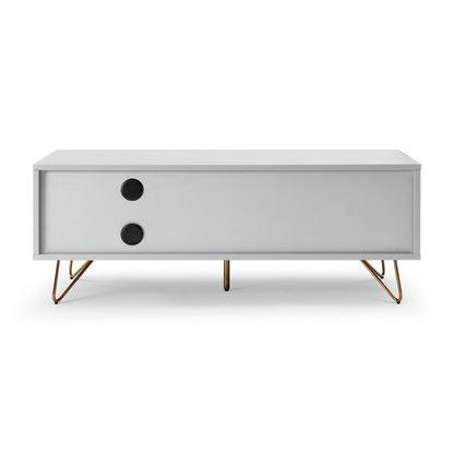 Lowboard 120x40x45 cm wit goud met lade