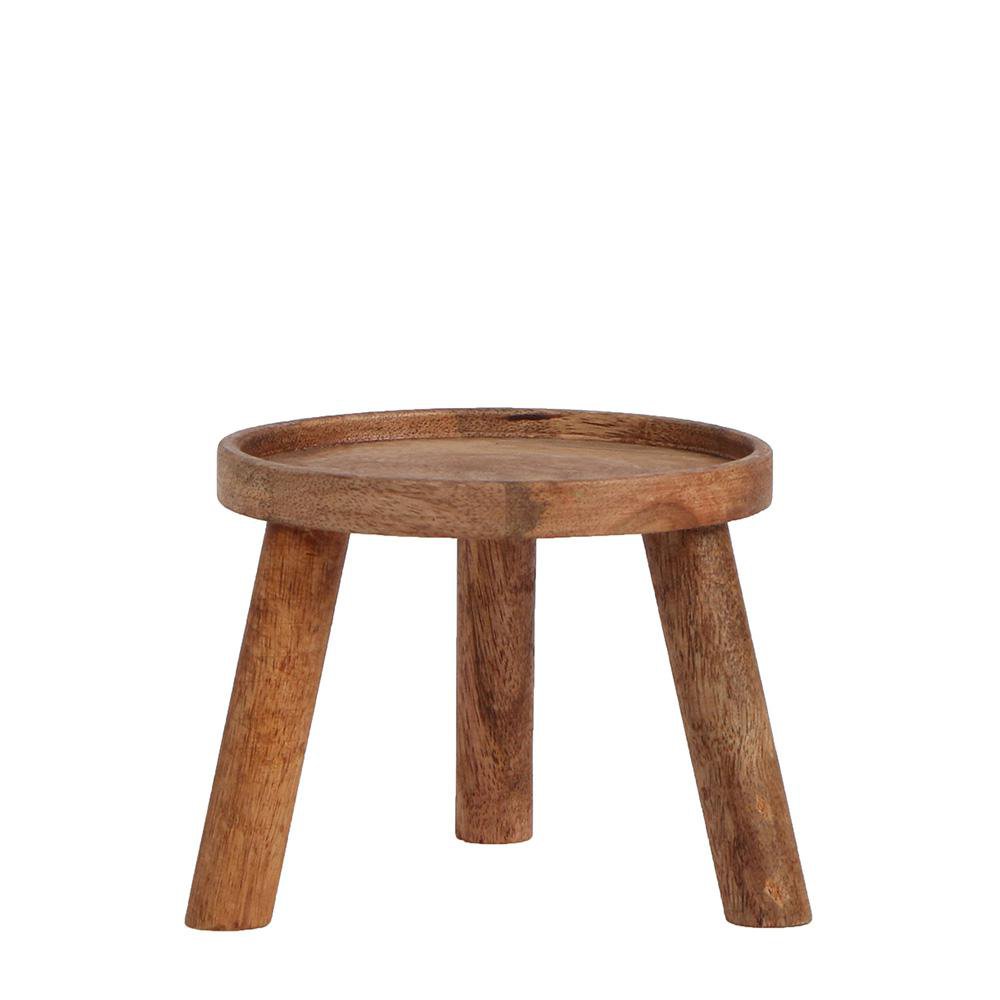 Plantenstandaard hout rond 12 cm