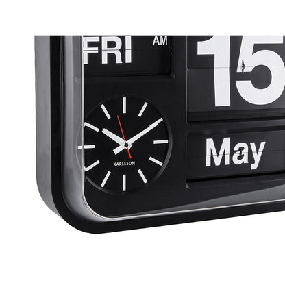 Wandklok Big Flip tijd dag datum