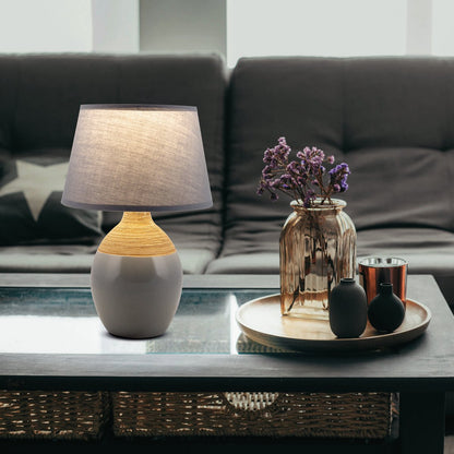 Ceramic table lamp "Tali" grey
