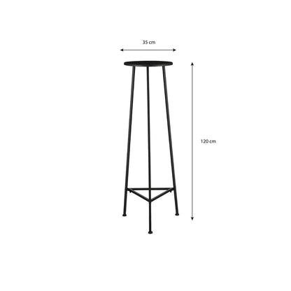 Plantentafel metaal zwart H120 Ø35 cm