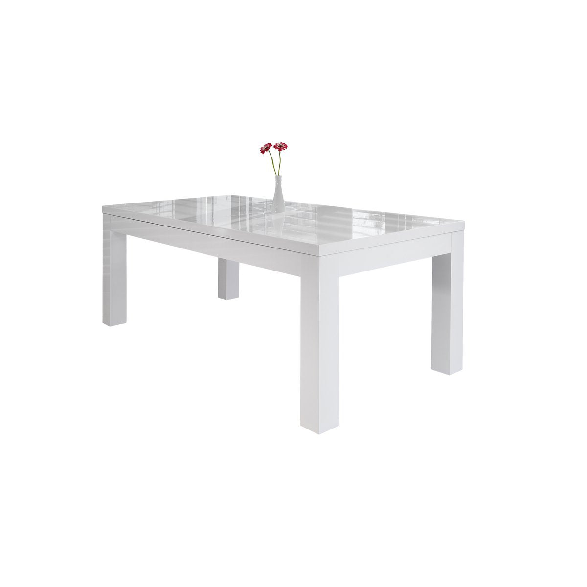 Dining table 180/260x90 cm white