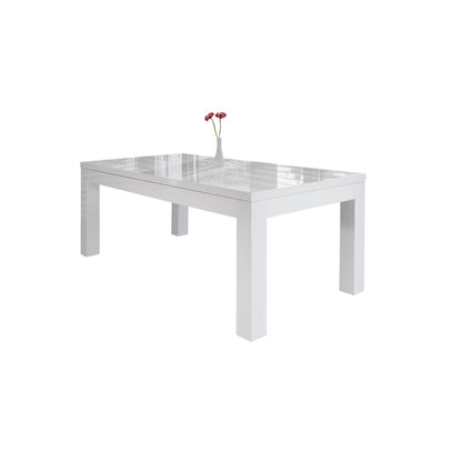 Dining table 180/260x90 cm white