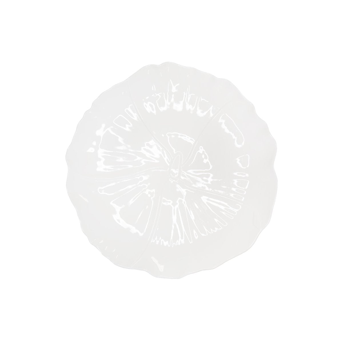 Bloemplaat 30 cm wit porselein