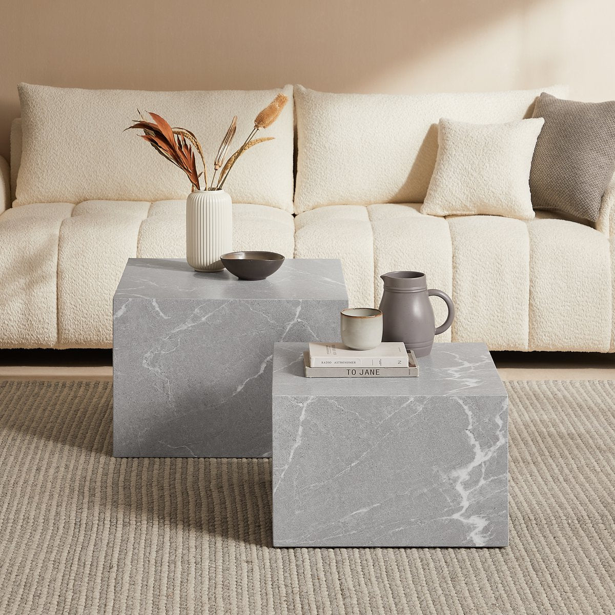 Coffee table grey set of 2
