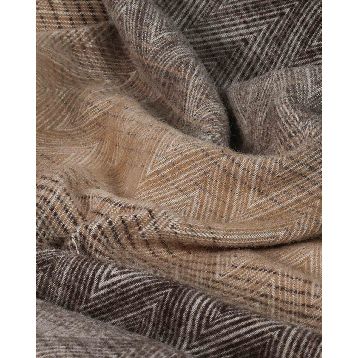 Wollen deken 140x200 cm veelkleurig bruin