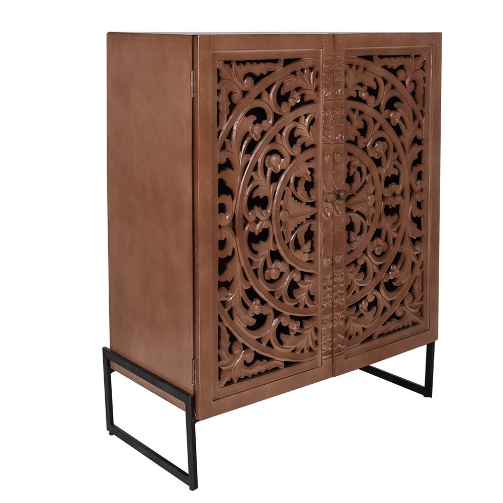 Wall Cabinet Brown, Wood 90x45x115 cm