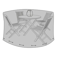 Tafelhoes rond 180 cm zwart waterafstotend